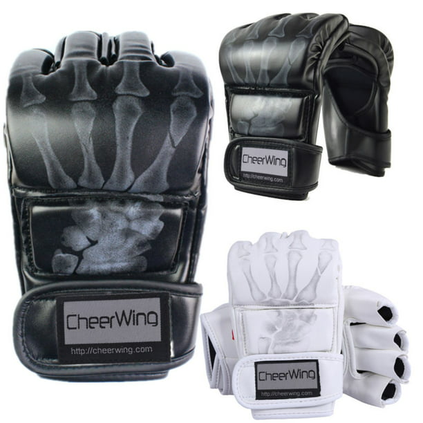 MMA Sparring Grappling Boxing Fight Punch Leather Mitts Gloves 